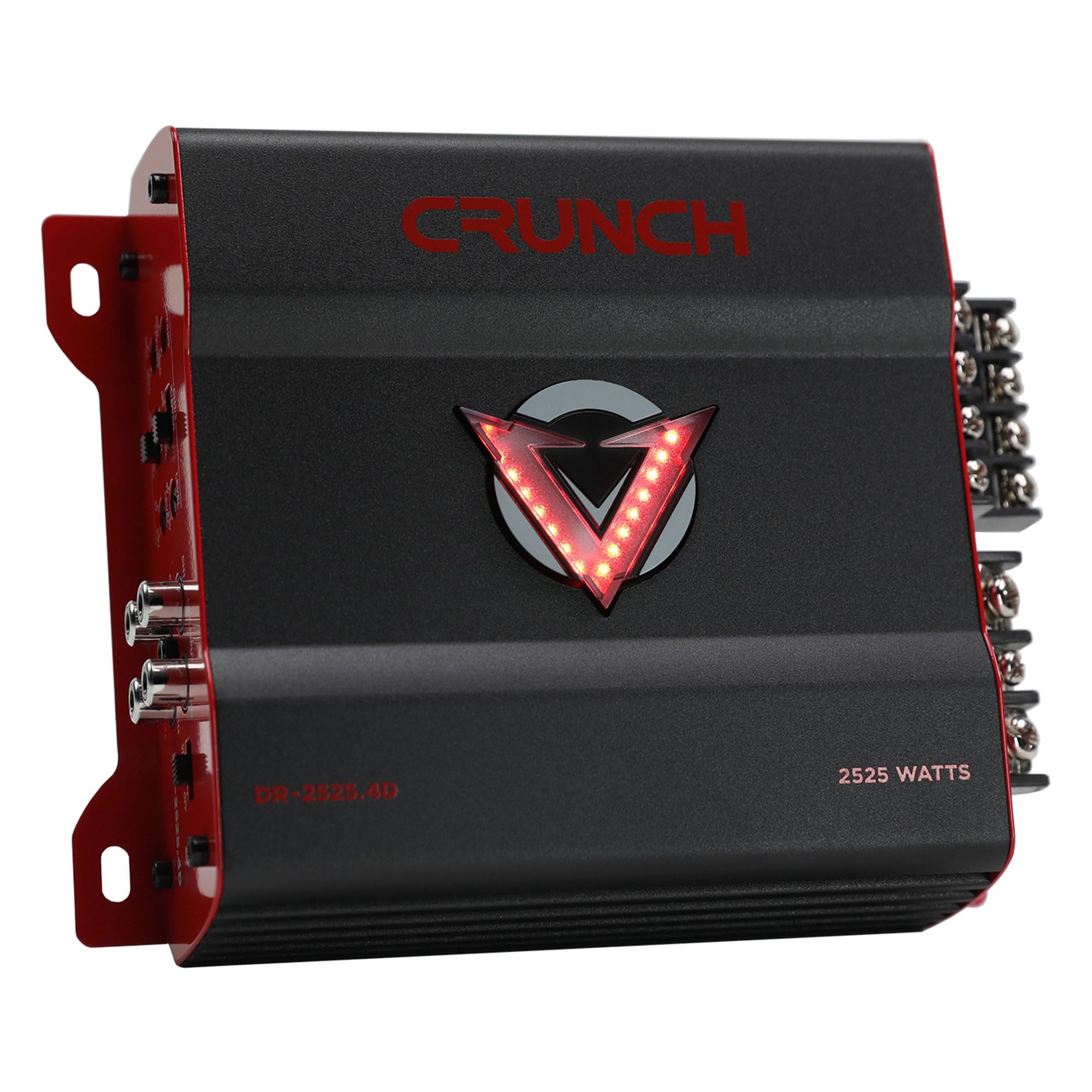 Crunch 2525W 4 Channel Subwoofer Car Audio Amplifier with Adjustable Crossovers, Bass Knob & Remote, LED VU-Meter, QTD Cooling and PWM Power Supply Crunch 2525W 4 Channel Subwoofer Car Audio Amplifier with Adjustable Crossovers, Bass Knob & Remote, LED VU-Meter, QTD Cooling and PWM Power Supply